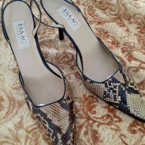 Classic  Isaac Mirahi snakeskin sling backs
